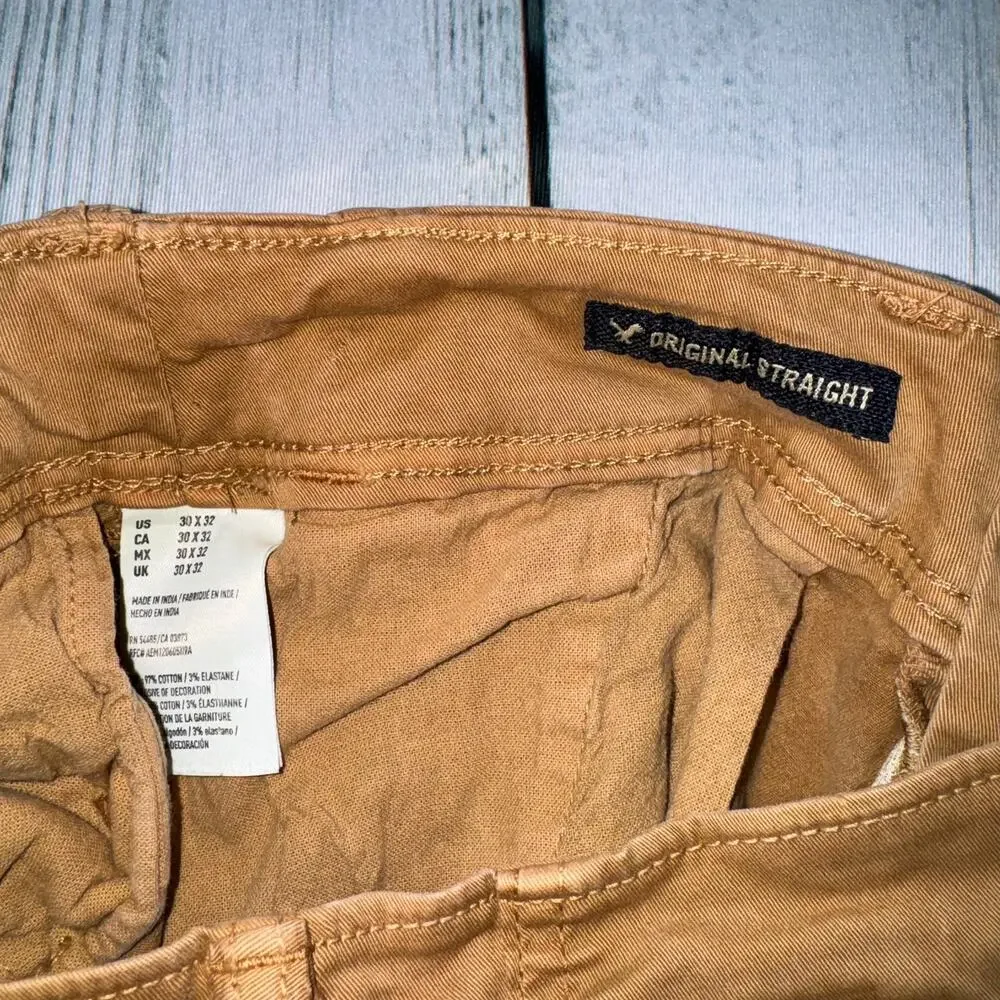 American Eagle Extreme Flex Tan Pants 30x32 Original Straight